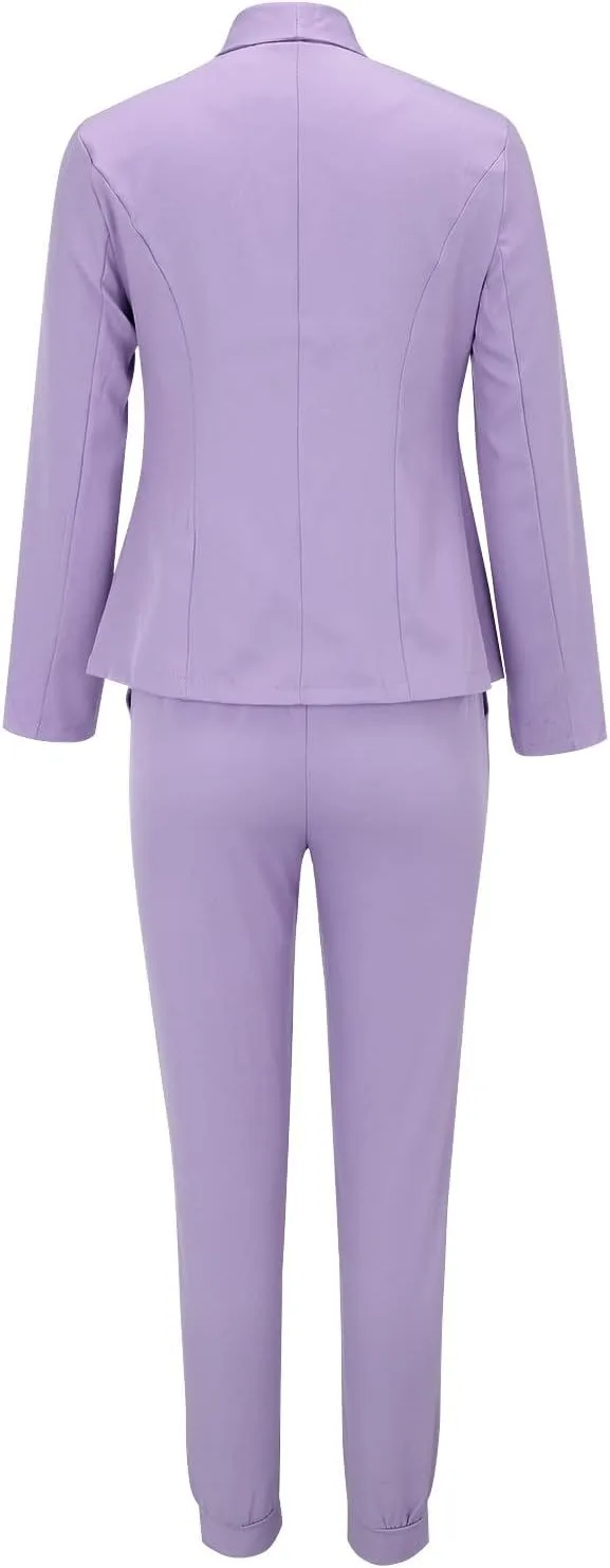 2 Piece Sets for Women Plus Size Women Business Casual Sets Two Piece Outfits Office Work Wear Office Dress Blazer