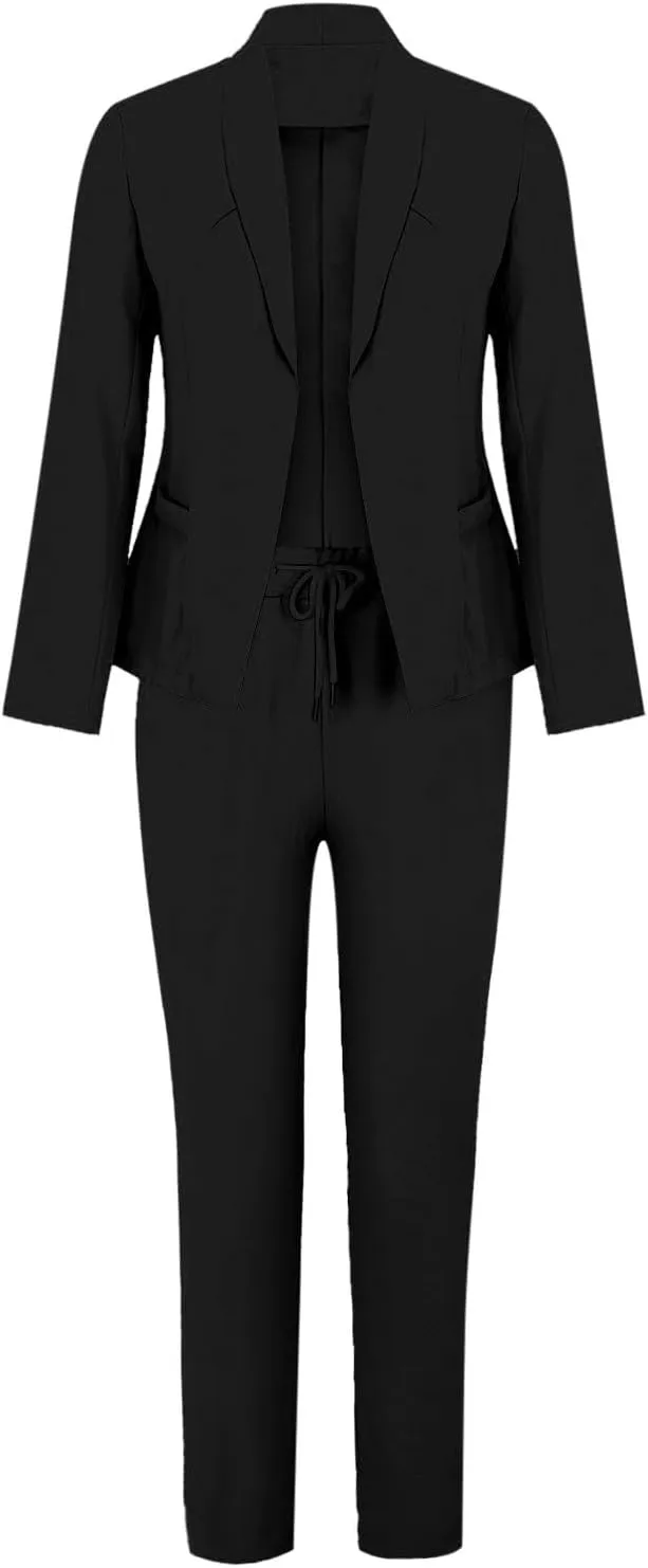 2 Piece Sets for Women Plus Size Women Business Casual Sets Two Piece Outfits Office Work Wear Office Dress Blazer