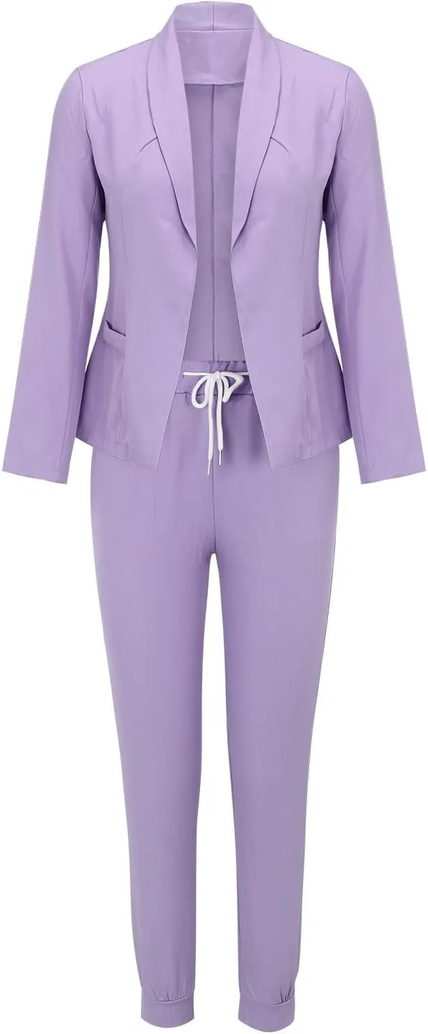 2 Piece Sets for Women Plus Size Women Business Casual Sets Two Piece Outfits Office Work Wear Office Dress Blazer