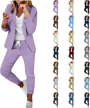 2 Piece Sets for Women Plus Size Women Business Casual Sets Two Piece Outfits Office Work Wear Office Dress Blazer