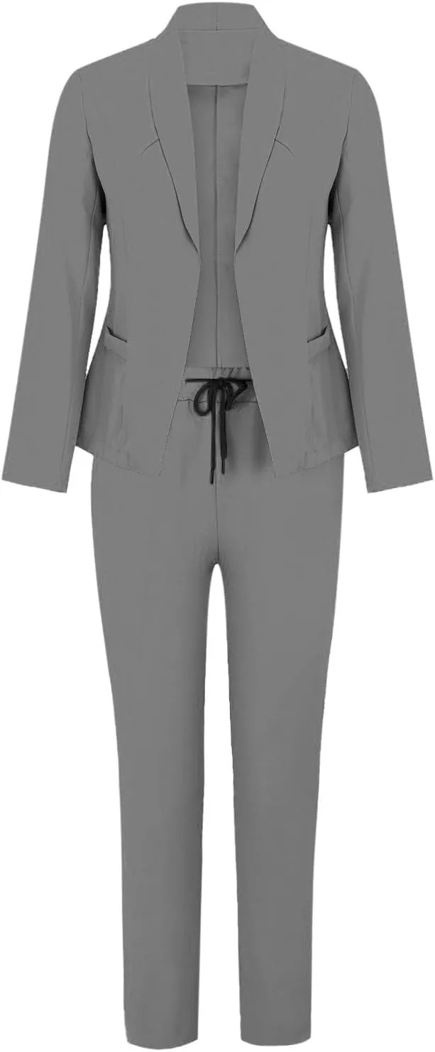2 Piece Sets for Women Plus Size Women Business Casual Sets Two Piece Outfits Office Work Wear Office Dress Blazer