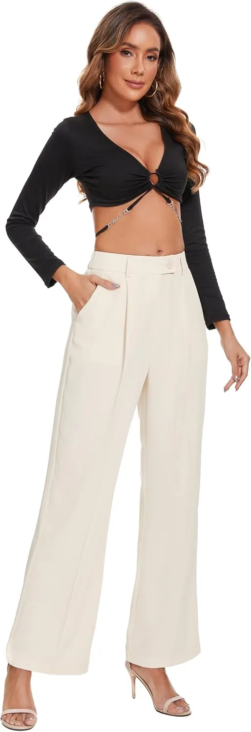 2025 Work Pants for Women Business Casual Office Dress Pants Trousers with Pockets
