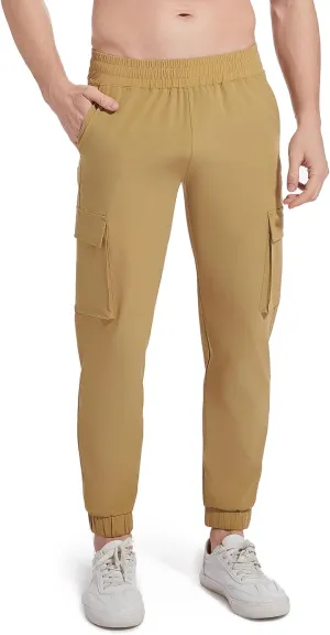 27" Cargo Joggers for Short Men Athletic Hiking Pants Casual Lightweight Sweatpants with Pockets
