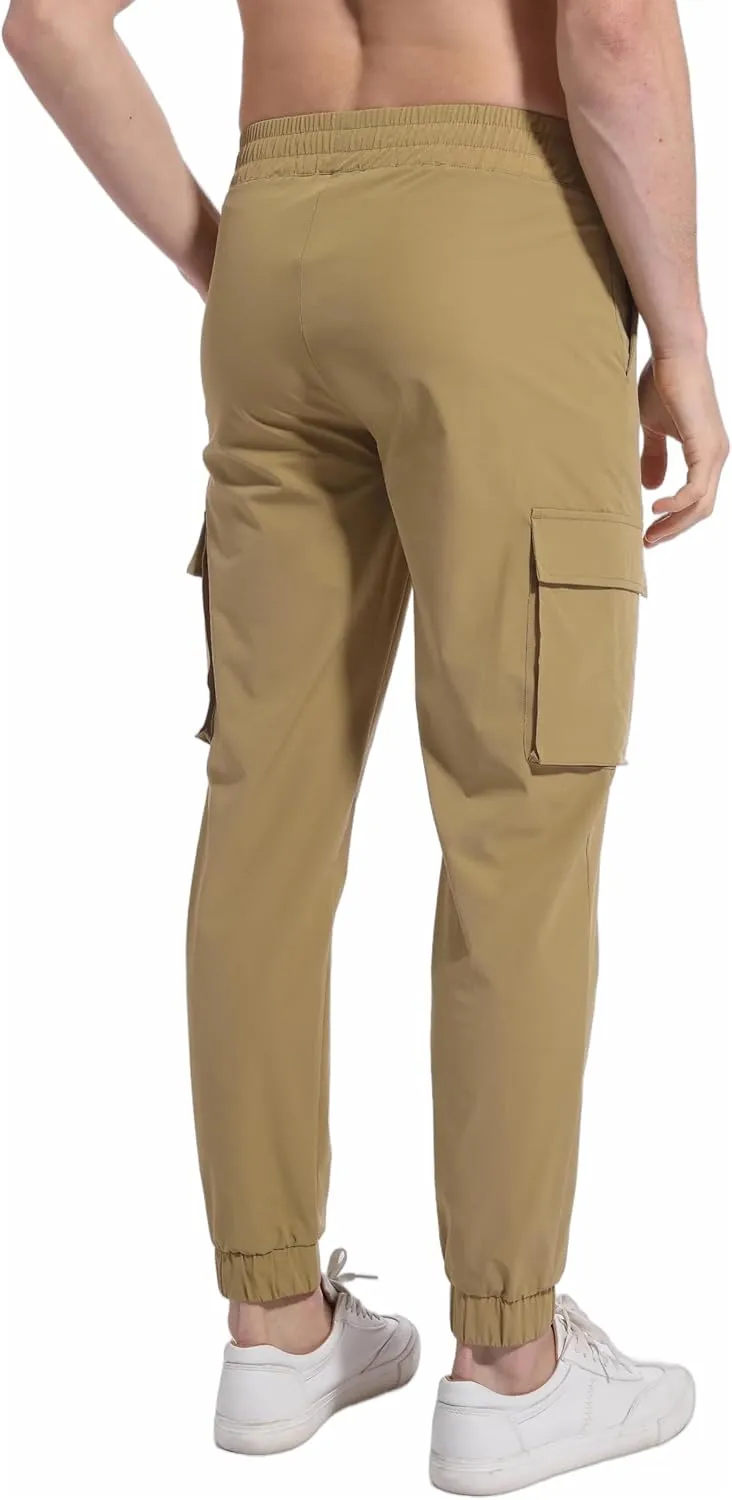 27" Cargo Joggers for Short Men Athletic Hiking Pants Casual Lightweight Sweatpants with Pockets