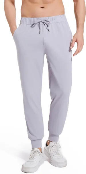27" Inseam Athletic Jogger Pants for Short Men 7/8 Quick Dry Workout Tapered Stretch Sweatpants Casual
