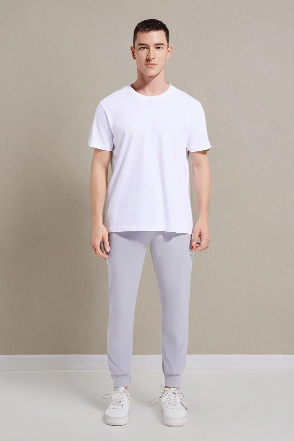 27" Inseam Athletic Jogger Pants for Short Men 7/8 Quick Dry Workout Tapered Stretch Sweatpants Casual