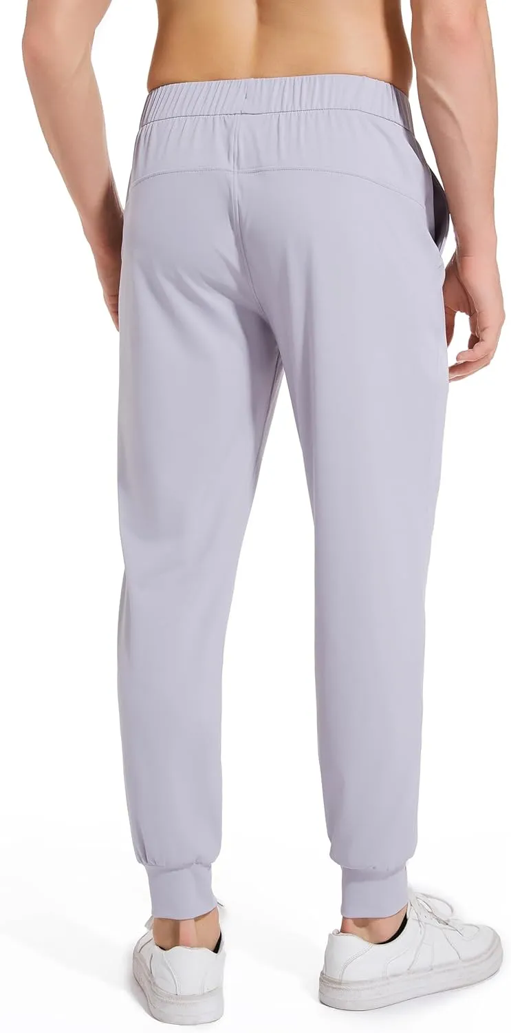 27" Inseam Athletic Jogger Pants for Short Men 7/8 Quick Dry Workout Tapered Stretch Sweatpants Casual