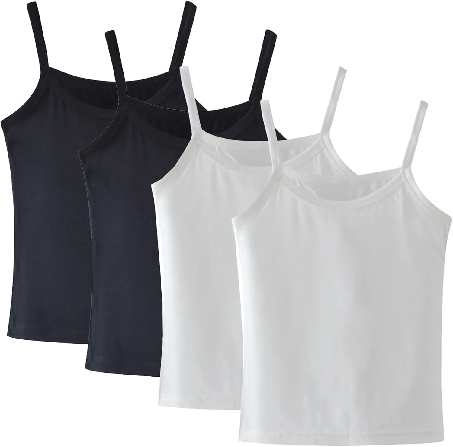 Anktry 2-8 Years Little Girls Soft Camisole Undershirts 4 Pack Kids Comfort Breathable Tank Tops