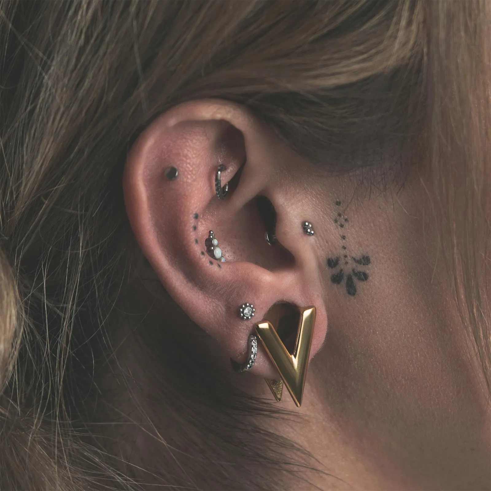 Arrowhead Gold PVD Ear Weight