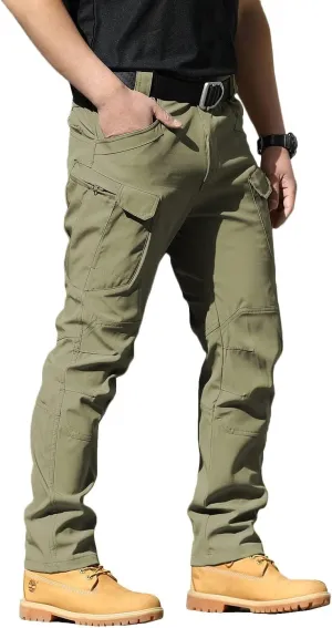 AUTIWITUA Men's Tactical Pants Water Resistant Flex Ripstop Cargo Pants Lightweight Hiking Pants with Multi Pockets(No Belt)