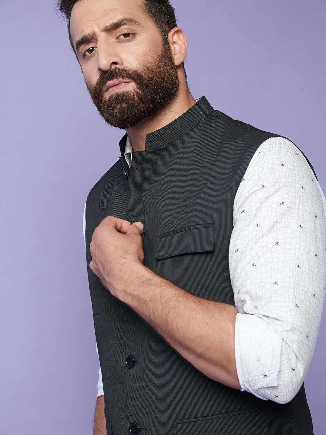 Basic Black Nehru Jacket