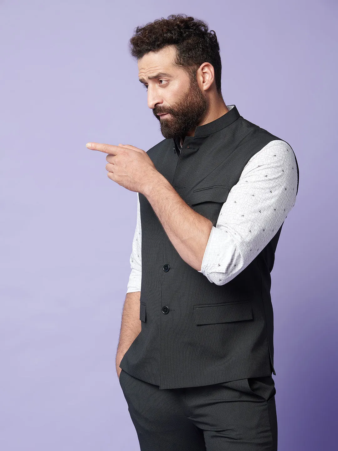 Basic Black Nehru Jacket