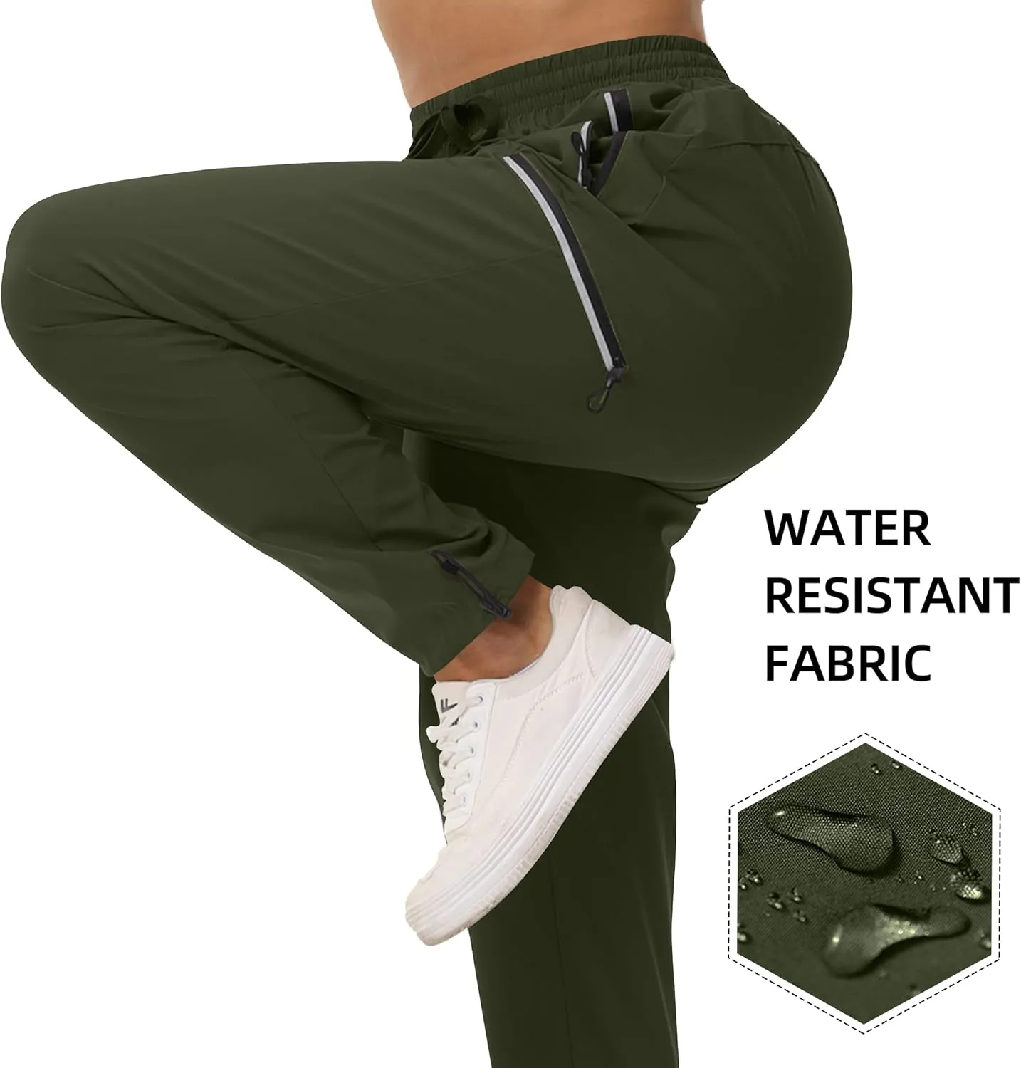 Cakulo Women's Hiking Pants Lightweight Water Resistant Golf Cargo Pants 2025 Summer Travel Trekking Fishing Pants Pockets