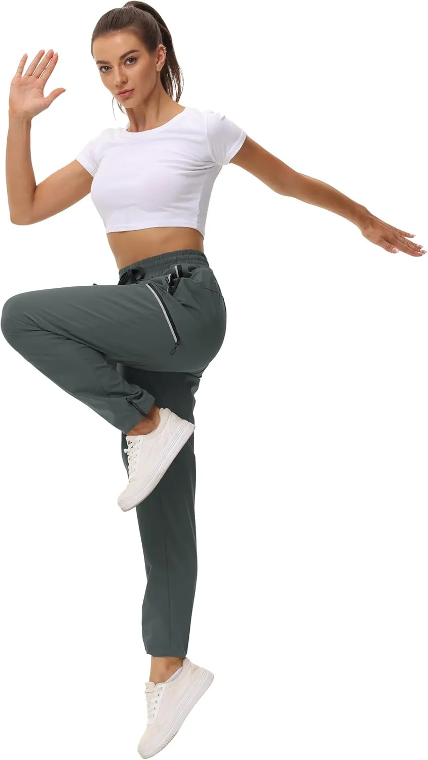 Cakulo Women's Hiking Pants Lightweight Water Resistant Golf Cargo Pants 2025 Summer Travel Trekking Fishing Pants Pockets