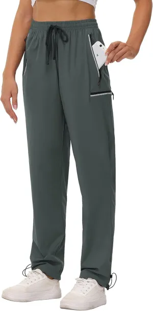 Cakulo Women's Hiking Pants Lightweight Water Resistant Golf Cargo Pants 2025 Summer Travel Trekking Fishing Pants Pockets