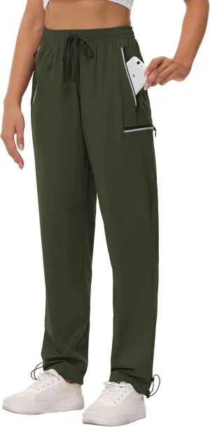 Cakulo Women's Hiking Pants Lightweight Water Resistant Golf Cargo Pants 2025 Summer Travel Trekking Fishing Pants Pockets