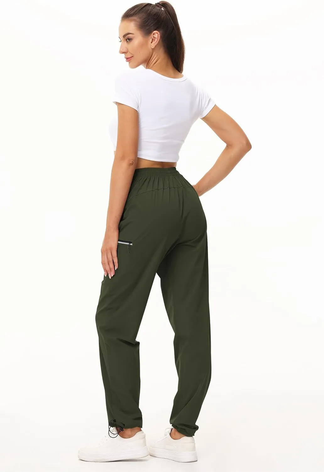 Cakulo Women's Hiking Pants Lightweight Water Resistant Golf Cargo Pants 2025 Summer Travel Trekking Fishing Pants Pockets