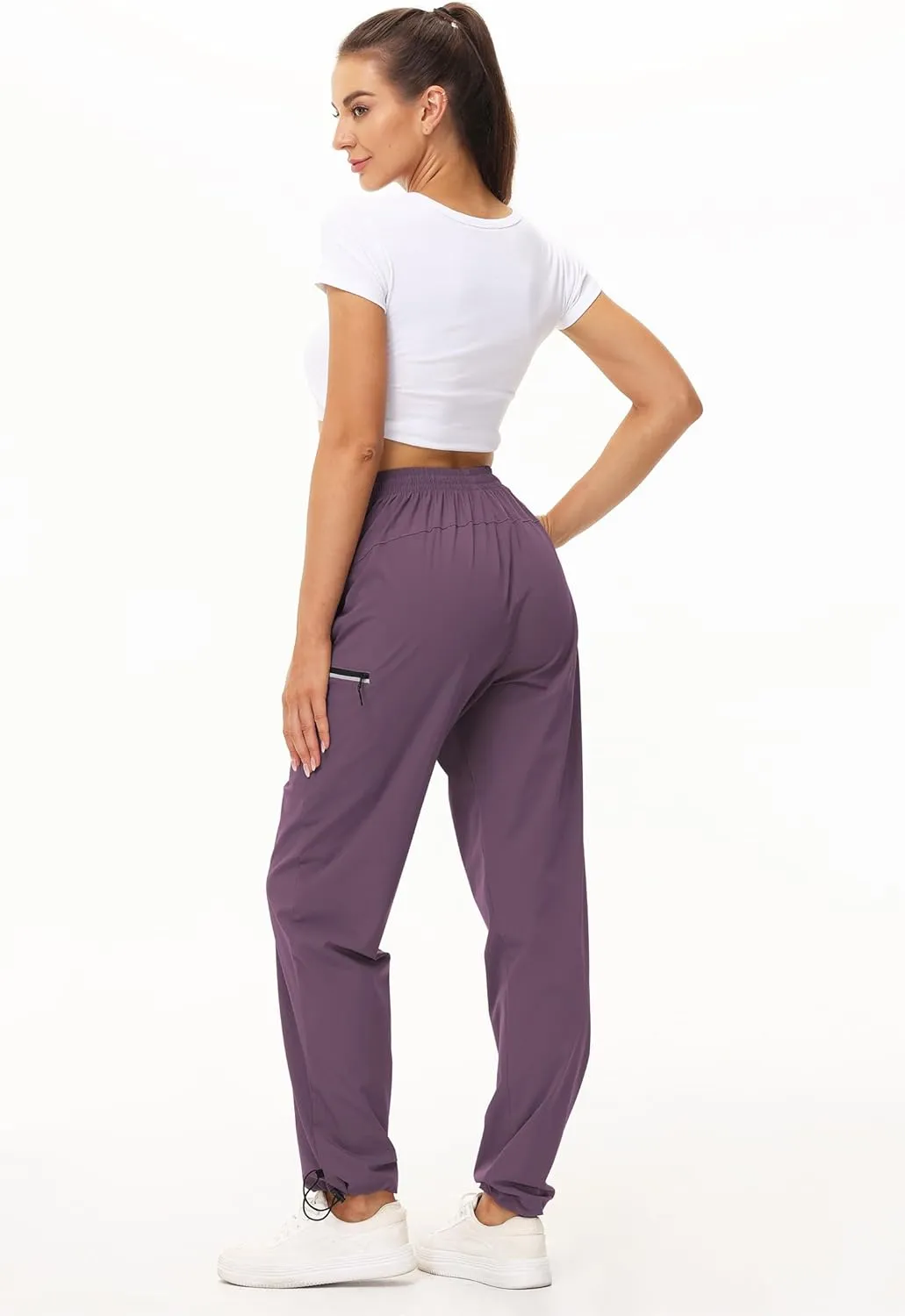 Cakulo Women's Hiking Pants Lightweight Water Resistant Golf Cargo Pants 2025 Summer Travel Trekking Fishing Pants Pockets