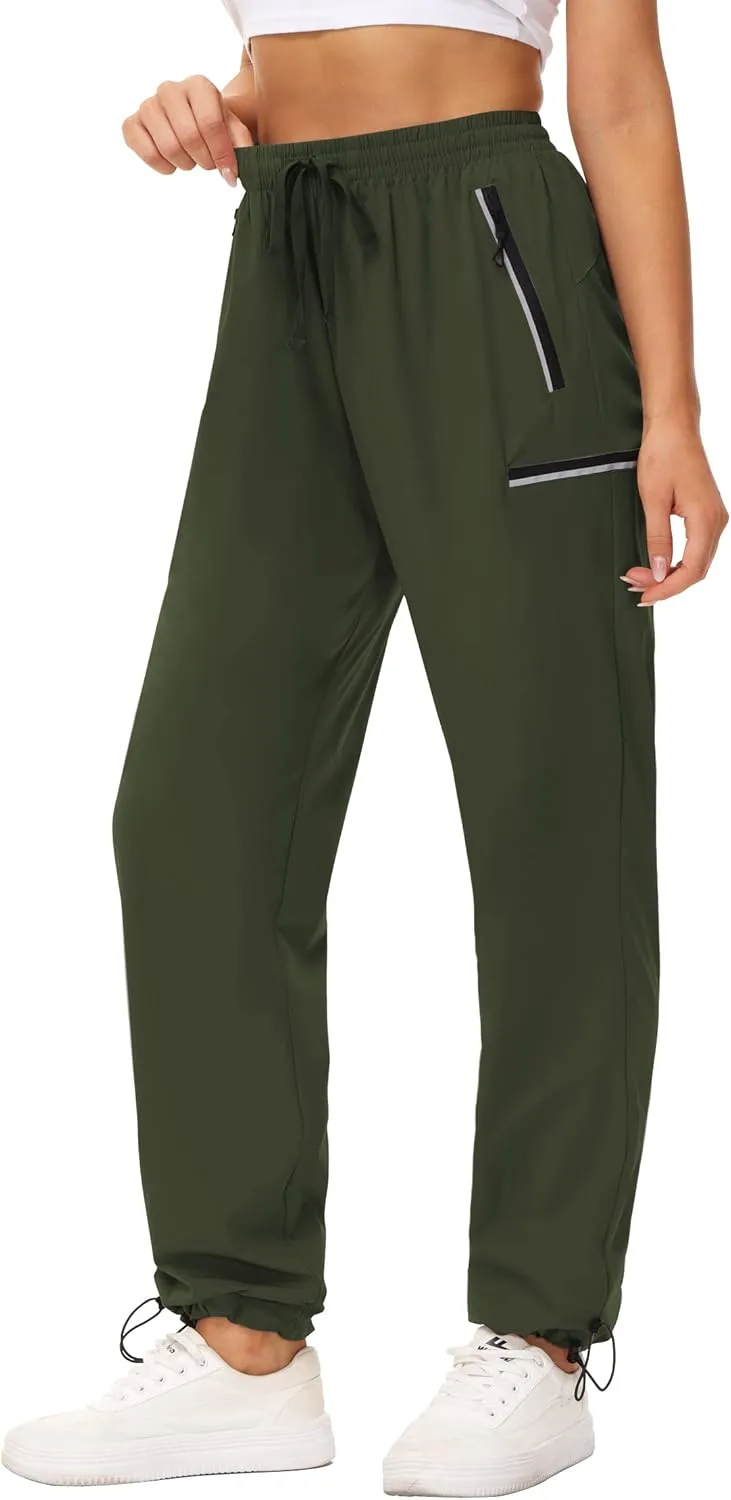 Cakulo Women's Hiking Pants Lightweight Water Resistant Golf Cargo Pants 2025 Summer Travel Trekking Fishing Pants Pockets