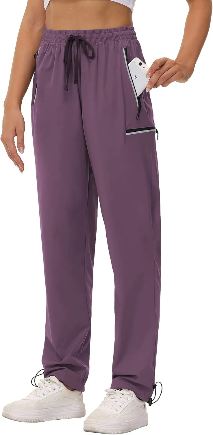Cakulo Women's Hiking Pants Lightweight Water Resistant Golf Cargo Pants 2025 Summer Travel Trekking Fishing Pants Pockets