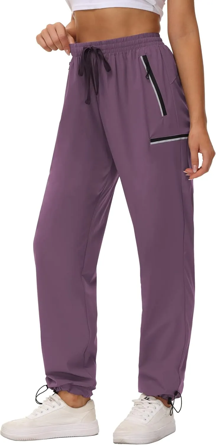 Cakulo Women's Hiking Pants Lightweight Water Resistant Golf Cargo Pants 2025 Summer Travel Trekking Fishing Pants Pockets