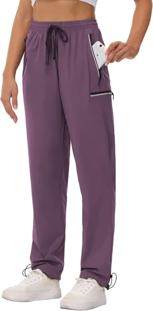 Cakulo Women's Hiking Pants Lightweight Water Resistant Golf Cargo Pants 2025 Summer Travel Trekking Fishing Pants Pockets