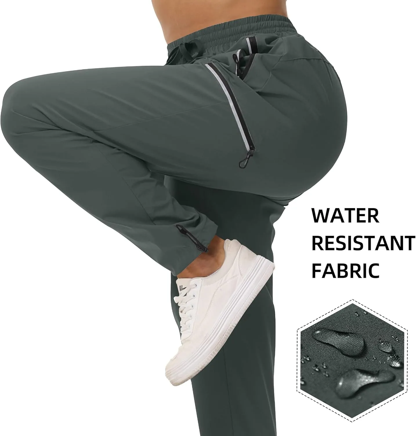 Cakulo Women's Hiking Pants Lightweight Water Resistant Golf Cargo Pants 2025 Summer Travel Trekking Fishing Pants Pockets