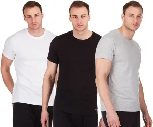 Calvin Klein Men's Undershirts Cotton Classics 3 Pack Crew Neck Tshirts,Multi,Medium