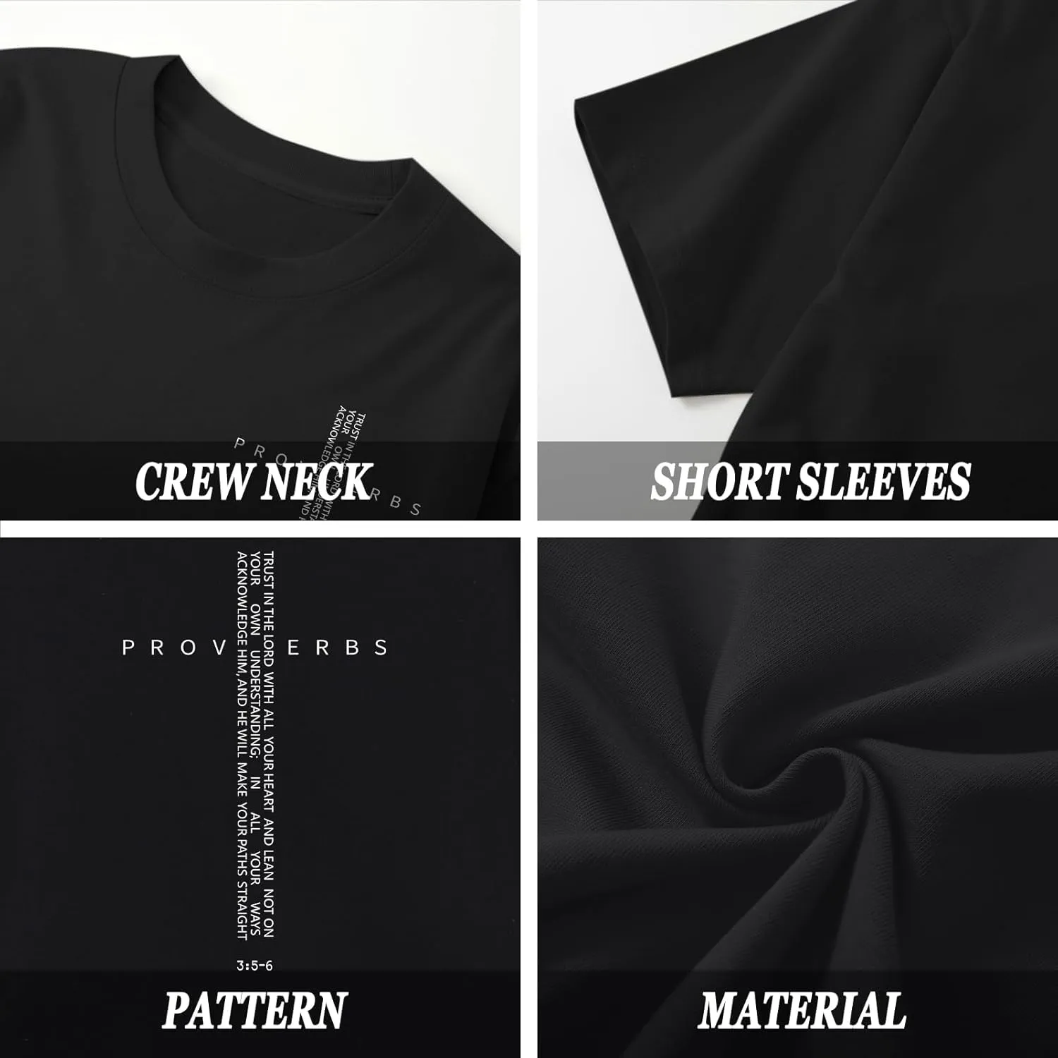 Christian Shirts for Men Vintage Religious Cross Bible Verse T-Shirt Jesus Faith Tshirt Inspirational Graphic Tees