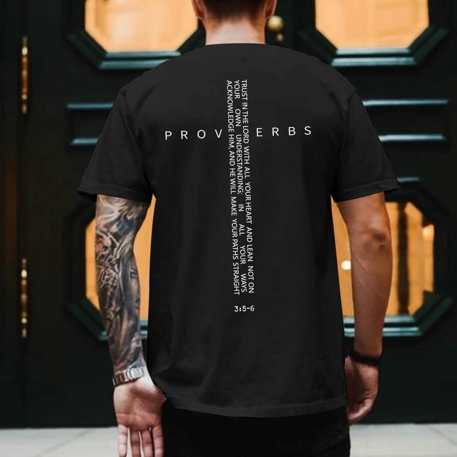 Christian Shirts for Men Vintage Religious Cross Bible Verse T-Shirt Jesus Faith Tshirt Inspirational Graphic Tees