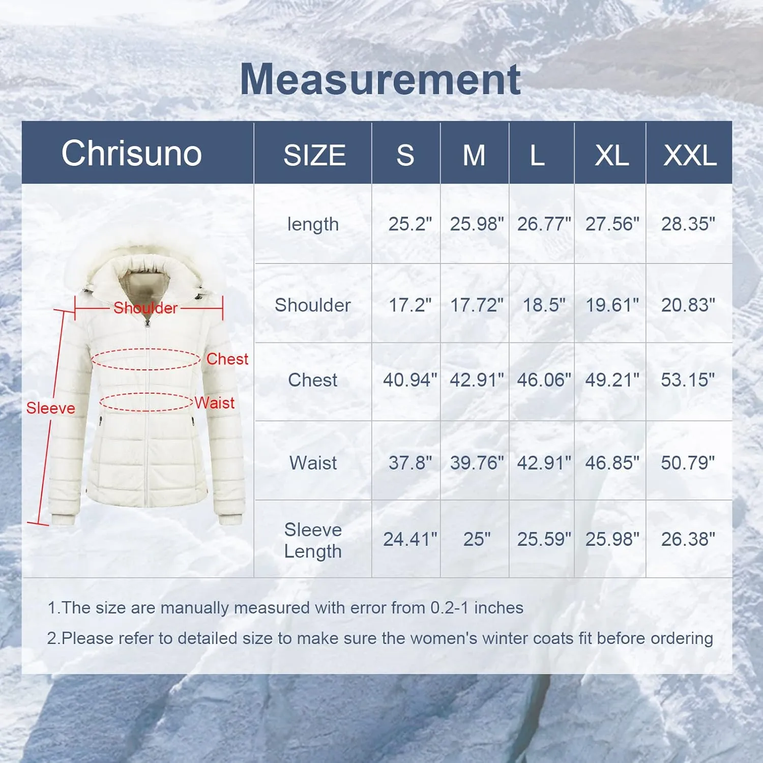 Chrisuno Women's Casual Short Winter Puffer Coat Soft Faux Fur Lining Lightweight Warm Jackets With Removable Hood