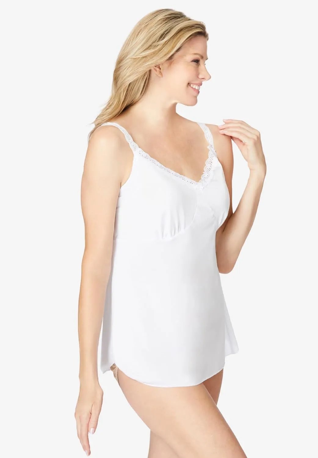 Comfort Choice Plus Size Lace Trim Camisole