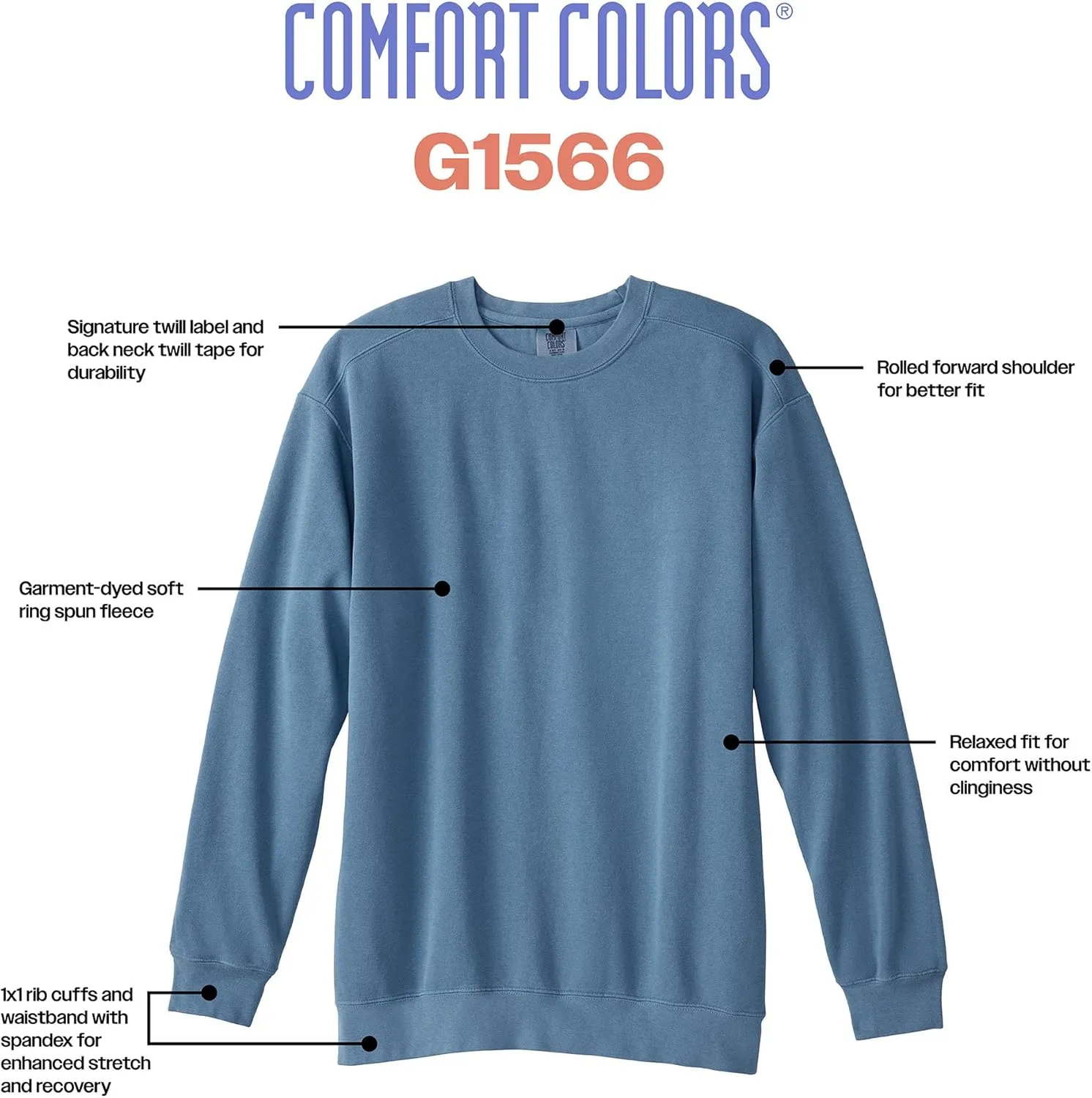 Comfort Colors Adult Crewneck Sweatshirt, Style G1566