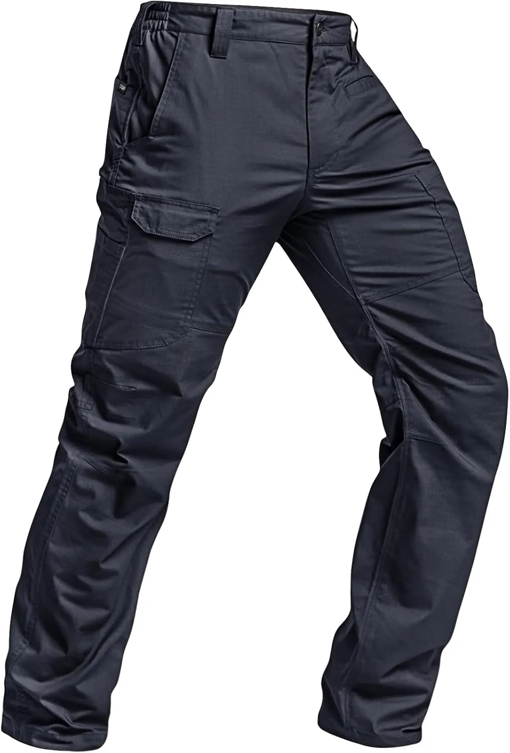 CQR Men's Utility Flex Cargo Pants, Classic-Fit Casual Stretch Work Pants, Water Resistant Lightweight Tactical Hiking Pants
