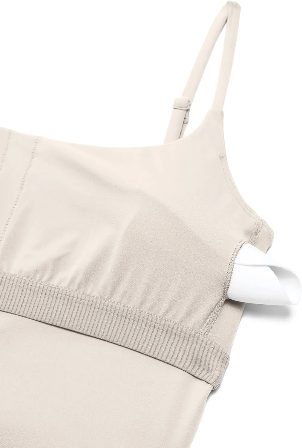 CRZ YOGA Butterlift Womens Scoop Neck Longline Sports Bra - U Back Adjustable Straps Workout Crop Tank Top with Built in Pads