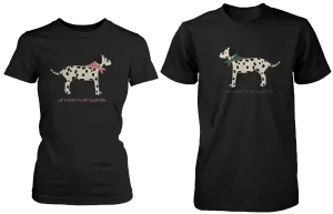 Dalmatian Dog Print Matching Couple Shirts (Set)