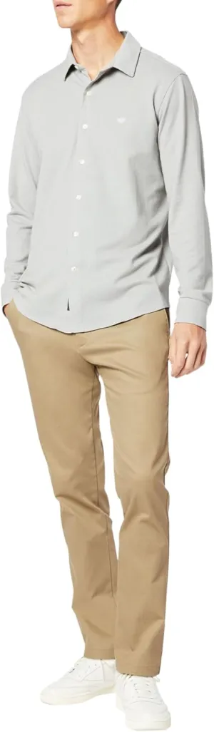 Dockers Men's Slim Fit Signature Lux Cotton Stretch Pants, New British Khaki, 28W x 32L