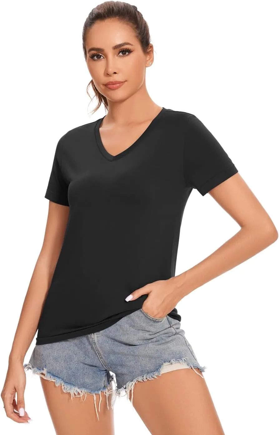 GXXGE Quick Dry Workout Tops for Women Short Sleeve Athletic Tees Breathable Gym Running Yoga T Shirts Sun Protection UPF50 