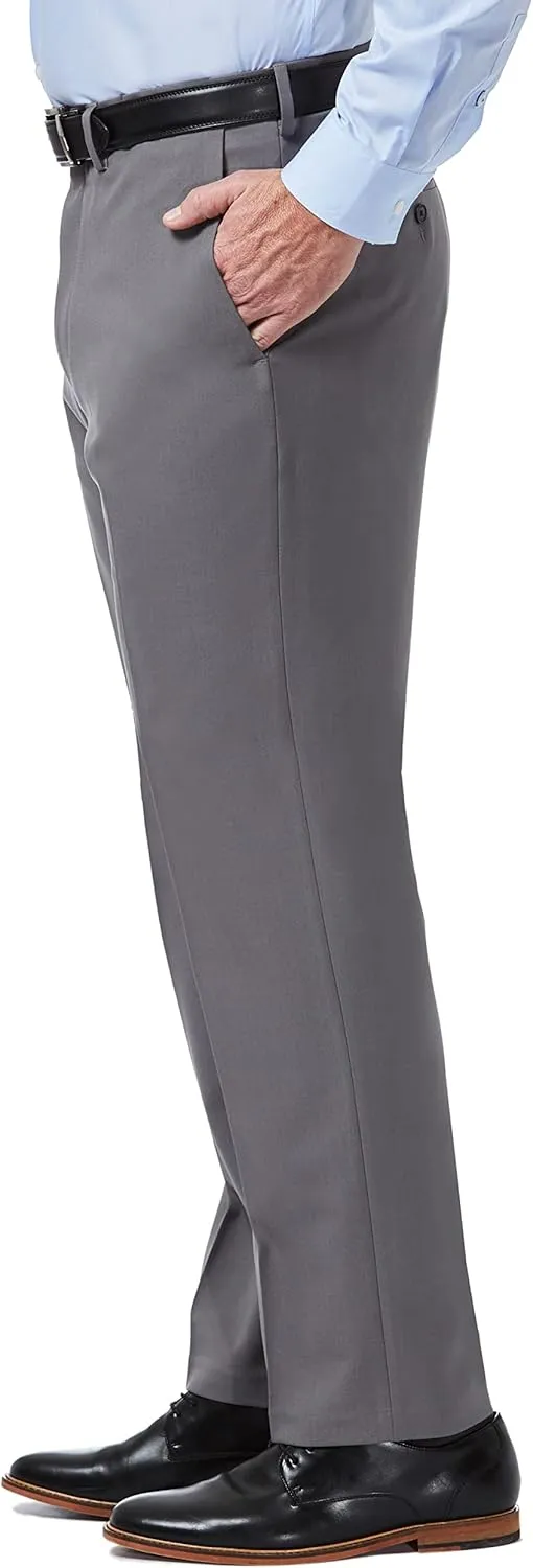 Haggar Men's Premium Comfort Classic Fit Flat Front Hidden Comfort Waistband Pant (Regular and Big & Tall Sizes)