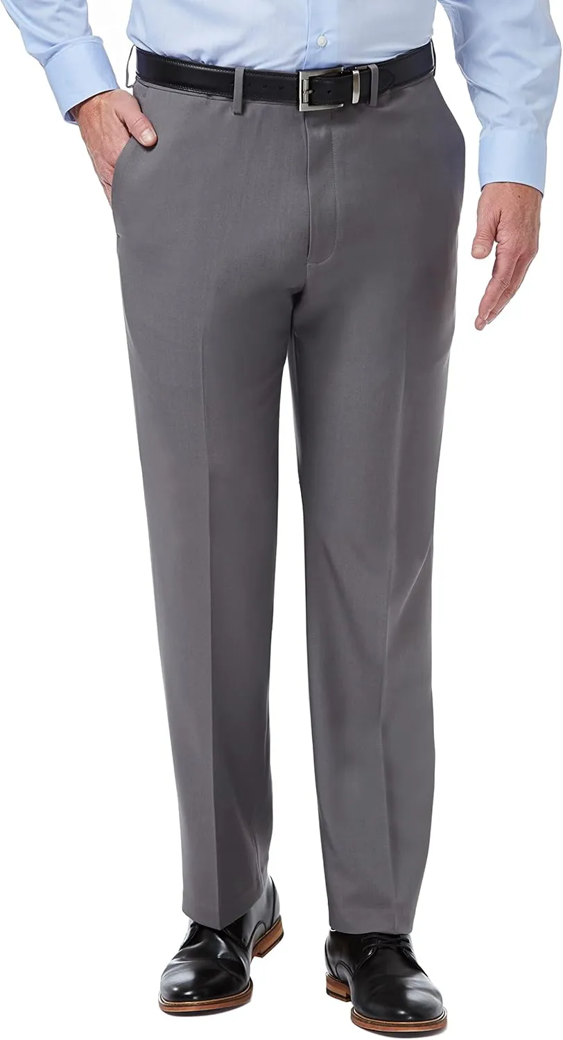 Haggar Men's Premium Comfort Classic Fit Flat Front Hidden Comfort Waistband Pant (Regular and Big & Tall Sizes)