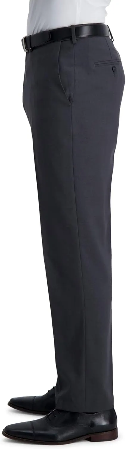 Haggar Men's Premium Comfort Classic Fit Flat Front Hidden Comfort Waistband Pant (Regular and Big & Tall Sizes)