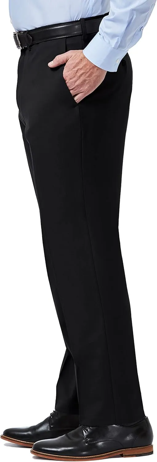 Haggar Men's Premium Comfort Classic Fit Flat Front Hidden Comfort Waistband Pant (Regular and Big & Tall Sizes)