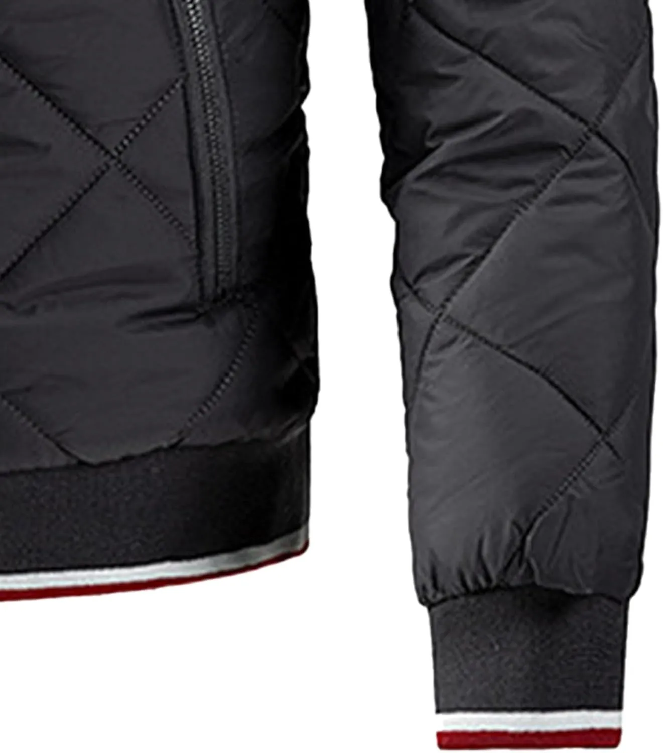 JEsilunmaMY Men's Diamond Quilted Varsity Jacket Winter Coat Windproof Bomber Jacket Baseball Casual Cotton Padded Jacket