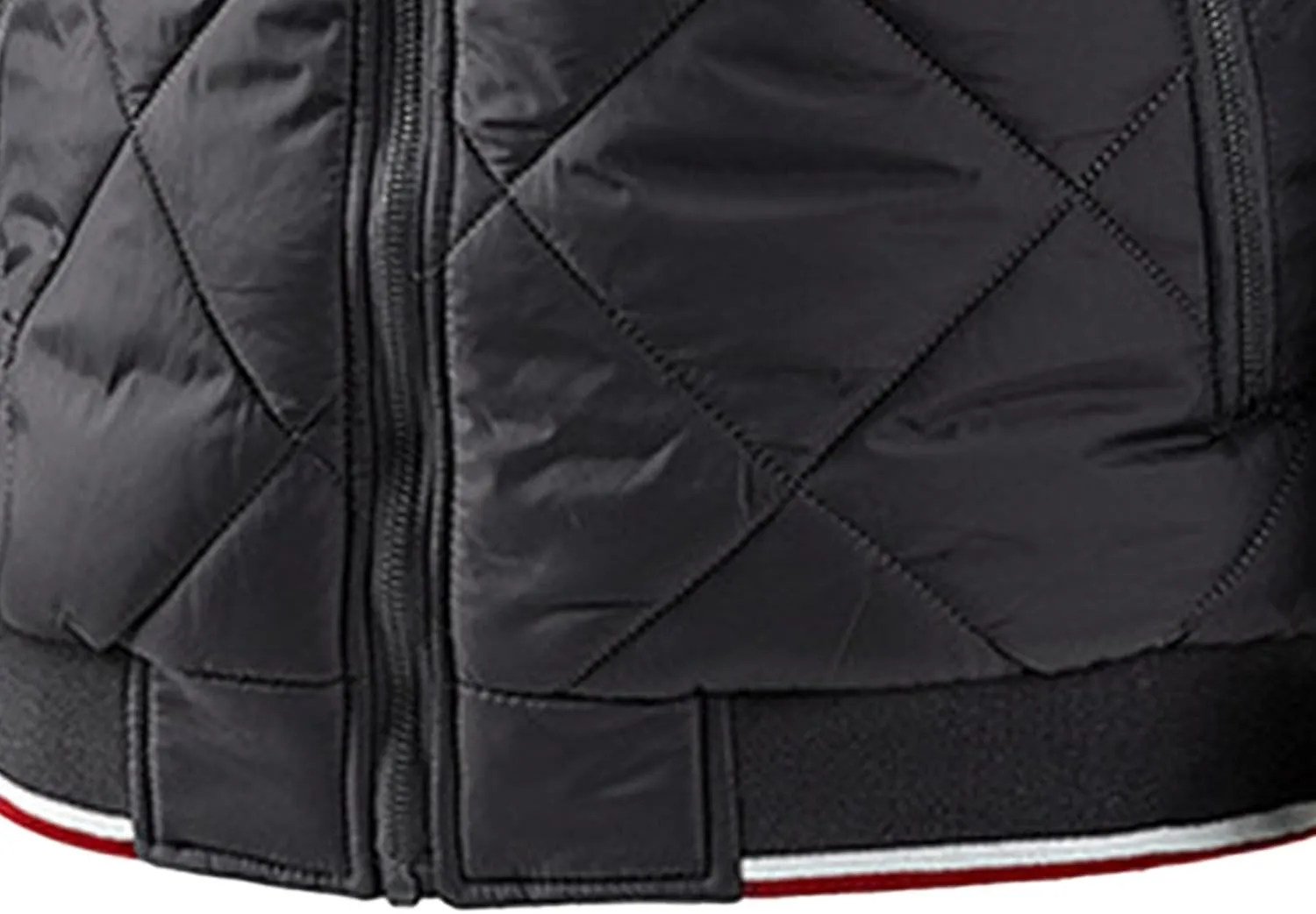 JEsilunmaMY Men's Diamond Quilted Varsity Jacket Winter Coat Windproof Bomber Jacket Baseball Casual Cotton Padded Jacket