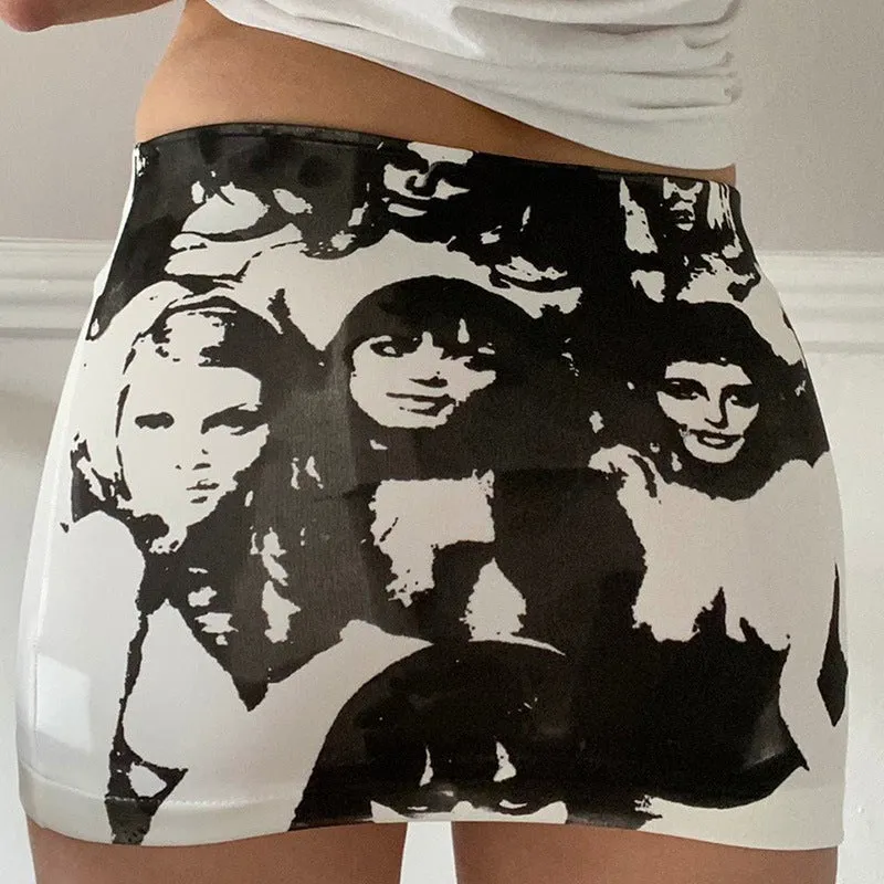 JYEurope INS Trendy Sexy Nightclubs Printed Skirt Women MiniSkirt