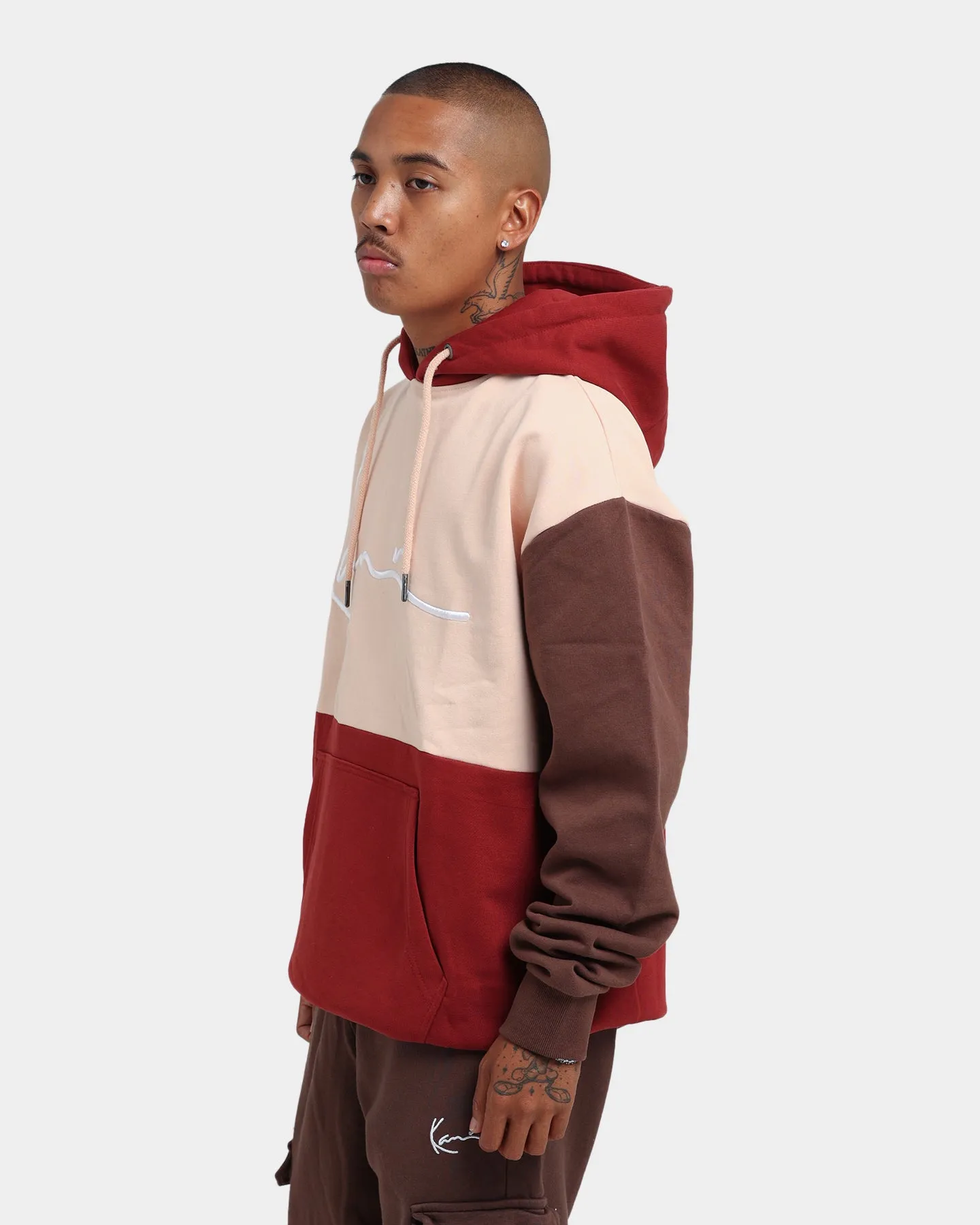 Karl Kani Signature Block Hoodie Rose