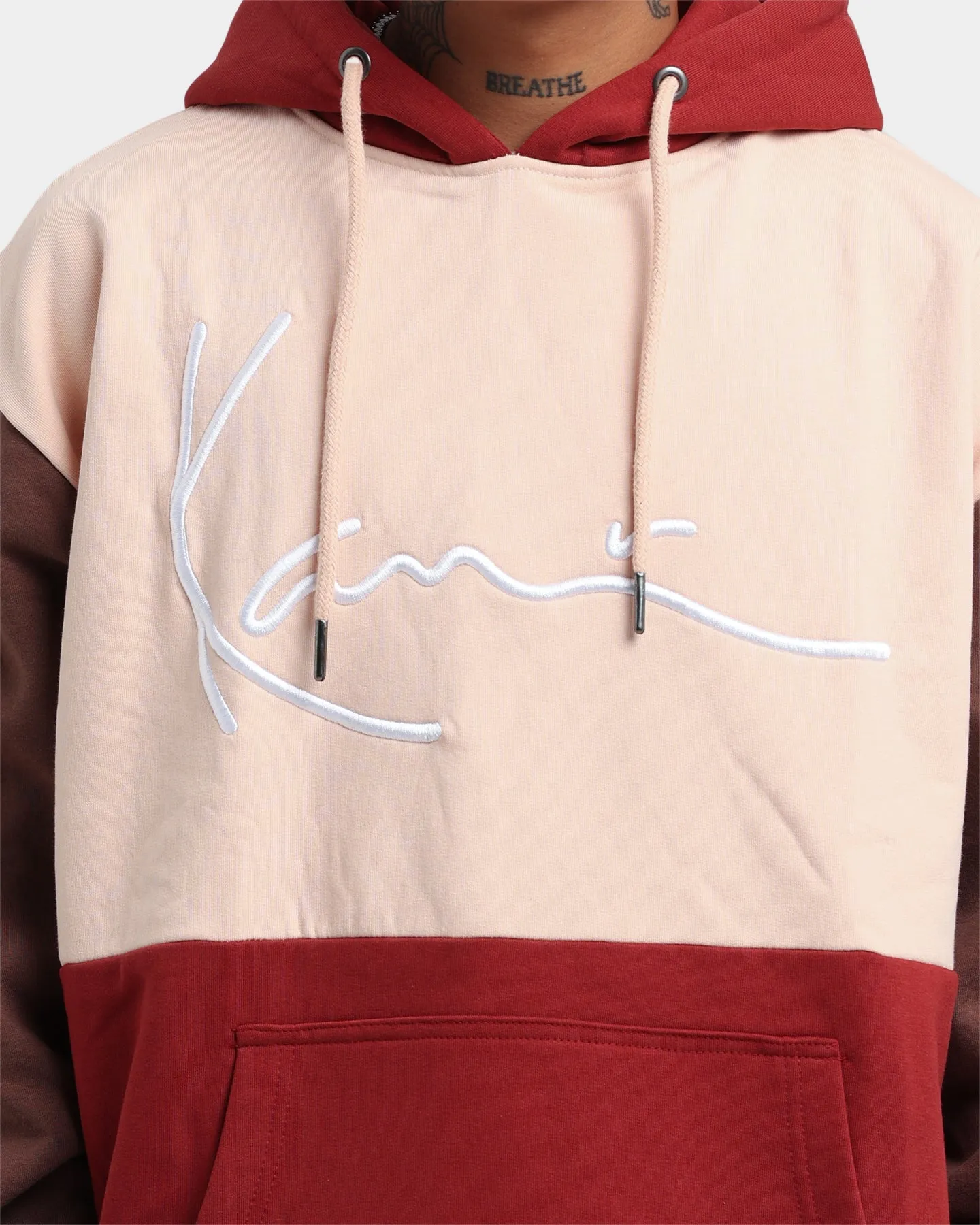 Karl Kani Signature Block Hoodie Rose