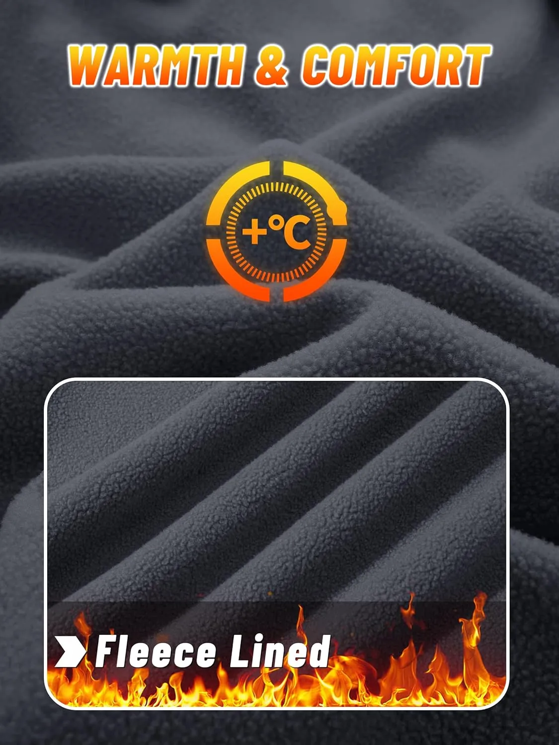KEFITEVD Men's Tactical Fleece Jackets Full Zip Casual Outdoor Winter Warm Jacket Multi Pockets