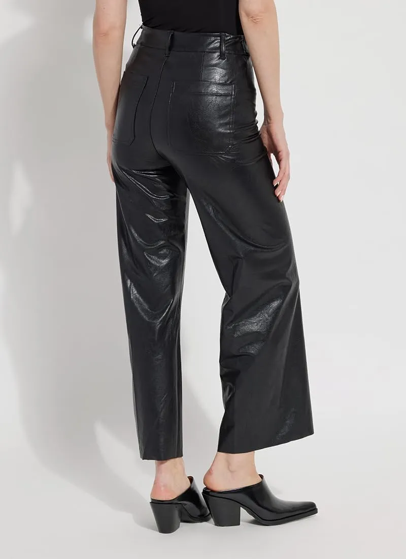 Lyss Vegan Leather Wide Leg Pants  Faux Leather Pants for Women and High Waisted Ankle Pants