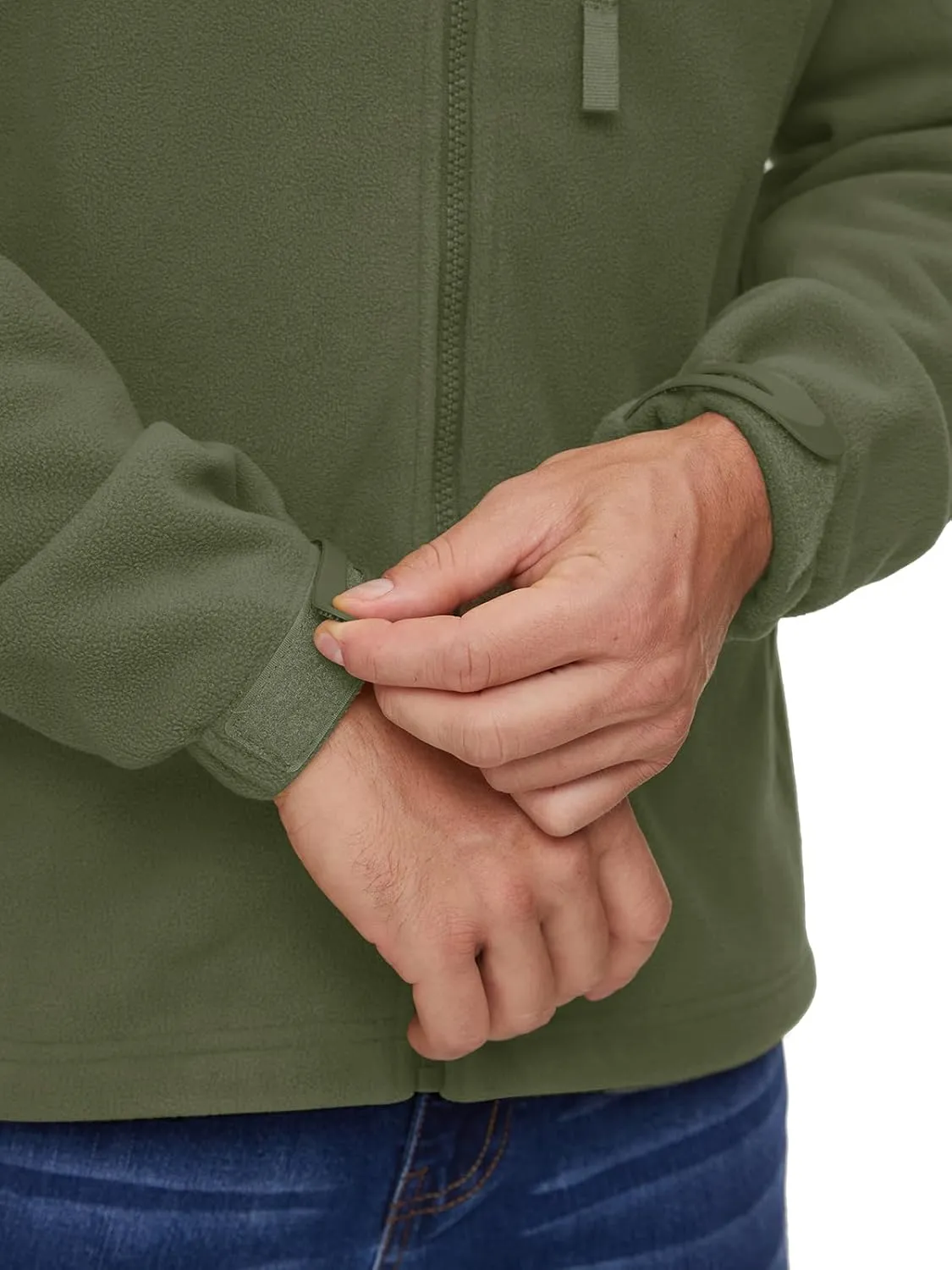 MAGNIVIT Mens Fleece Jackets Full Zip Tactical Jacket Fall Winter Hunting Windproof Soft Warm Polar Coats with 5 Zip Pockets